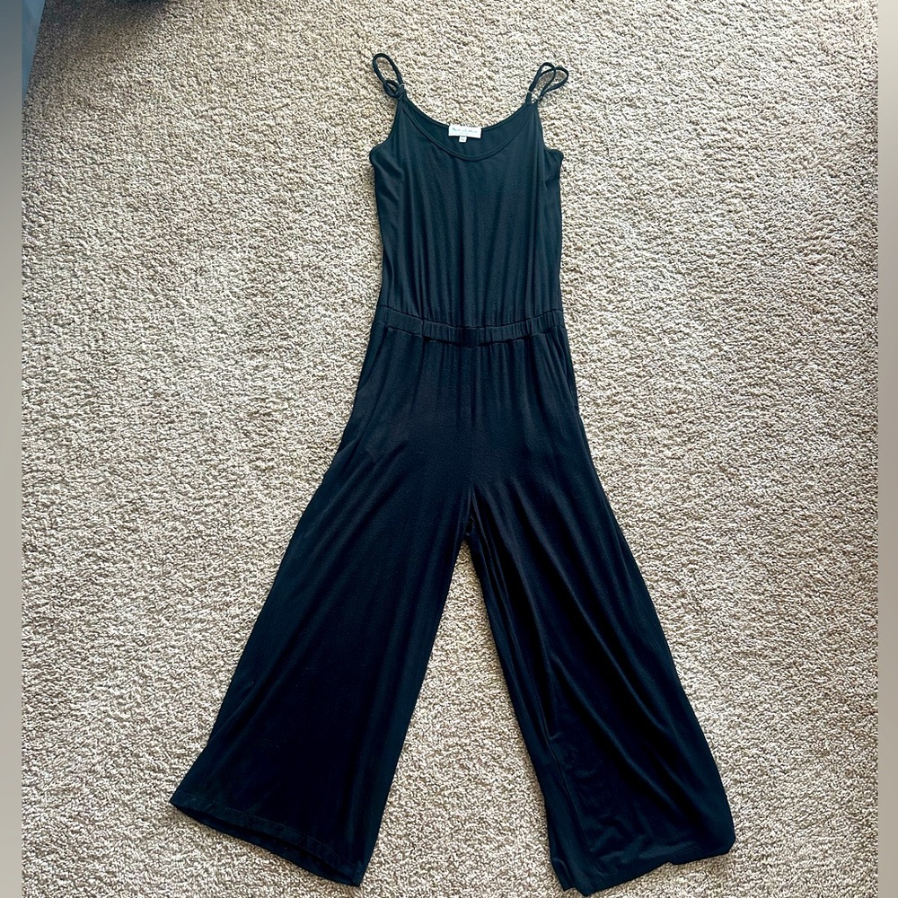 Michael Stars Black Wide leg cropped Jumpsuit
